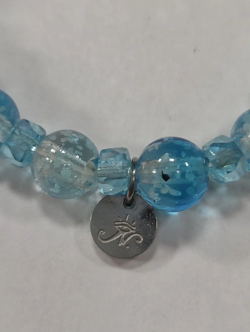 🆕️ NOGU Aquamarine Ice Firefly Glass Snow Globe Bracelet